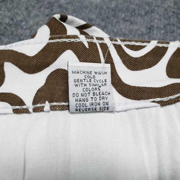 Rue21 Jeans Womens Plus 2X Brown White Denim Skate Straight Leg Wavy Stretch New - Picture 11 of 12